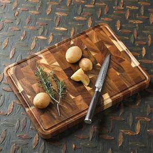 Planche à découper rectangulaire en bois pour la cuisine - Non toxique, facile à nettoyer, passe au lave-vaisselle, épaisseur 1,3 cm - Product Image 3