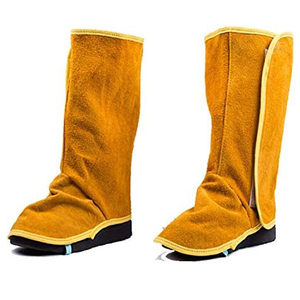 Cowhide Craftsmanship Spark Resistant Flexible Welding <b>Boots</b> Covers Comfortable Industrial <b>Work</b> Wear Welding Shoe Cover - Product Image 1