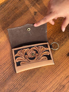 กระเป๋าใส่เหรียญงานแกะสลักด้วยมือมีสไตล์ใช้งานได้หลากหลายกระเป๋าสตางค์หนังสไตล์ตะวันตกมาใหม่สำหรับทุกเพศ - Product Image 6