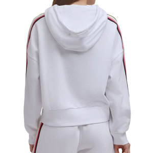 Women Best Quality Hoodie Crop Sweatshirt Long Sleeves Custom Fleece <b>Winter</b> Casual With Pockets Crop <b>Top</b> Hoodie For Women - Product Image 4