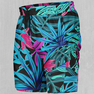 Shorts de Baño para Hombre con Estampado Floral Tropical, Sublimados, de Secado Rápido, con Cordón Ajustable en la Cintura, Casuales, de Longitud Corta - Product Image 2