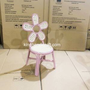 Silla Infantil de Ratán Hecha a Mano Personalizada para Alquiler en Fiestas de Cumpleaños, Decoración de Bodas, Muebles para Preescolar, Fábrica OEM - Product Image 3