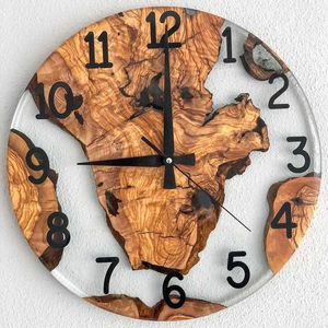 Wooden and Resin Antique Luxury Wall <b>Clock</b> with Needle Display for Home and Office Decor High Quality Resin Materials - Product Image 4