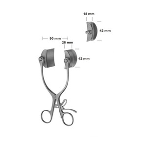 Retractor Autoretráctil Collin de 90 mm, Instrumento Quirúrgico de Acero Inoxidable con Cuchillas Intercambiables, Certificado CE - Product Image 1