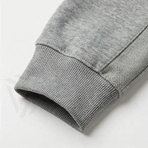Ensemble de survêtement gris zippé pour homme, vêtements de sport décontractés, couleur unie, coton, coupe classique, pour l'automne - Product Image 6
