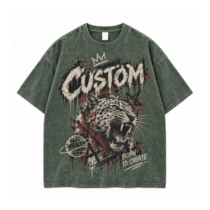 T-shirt surdimensionné personnalisé de haute qualité avec impression mécanique d'aigle steampunk, bordure vieillie, durable - Product Image 1