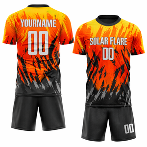 ชุดเสื้อฟุตบอลลดราคาพิเศษ ชุดฟุตบอลสั่งทำได้ ชุดทีมทันสมัย ผ้าโพลีเอสเตอร์ 100% แห้งเร็ว รับผลิตตามแบบ OEM สั่งซื้อจำนวนมากได้จากผู้ผลิต - Product Image 5