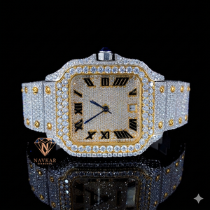 Reloj de Lujo en Plata de Ley 925 con Diamantes Moissanite VVS, Muy Solicitado, para Fiestas y Uso Diario, Disponible para la Venta - Product Image 1