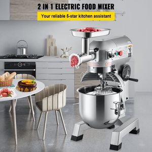 Impastatrice Elettrica Commerciale 1100W con Tritacarne 2-in-1, Mixer Multifunzione con Ciotola in Acciaio Inox da 20Qt per Uso in Caffetteria - Product Image 2