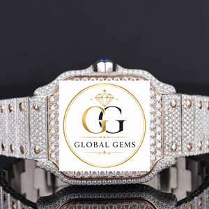 Export Quality Custom Studded Diamond Fully Iced Moissanite Diamond Watch for Travel Fashion Shows and Gift Giving - Product Image 2
