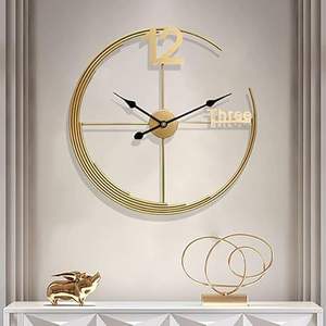 12-Three Elegant Golden <b>Decorative</b> Metal <b>Wall</b> <b>Clock</b> Iron Metal <b>Wall</b> <b>Clock</b> for <b>Wall</b> <b>Decoration</b> - Product Image 6