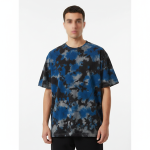 T-shirt personnalisé avec logo en impression 3D en relief, manches courtes, 100% coton, t-shirt uni, t-shirt surdimensionné pour homme, effet délavé à l'acide - Product Image 5