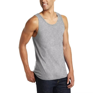 Débardeur sans manches noir pour homme, respirant, tricoté, 78% coton, 22% élasthanne, col marin, 160g, pour l'entraînement, la gym et le quotidien - Product Image 5