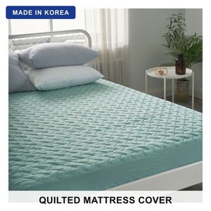 Korean Allergy Care Quilted <b>Mattress</b> Cover Dust Mite Proof Protector Breathable Microfiber Bed <b>Encasement</b> SS Q K - Product Image 1