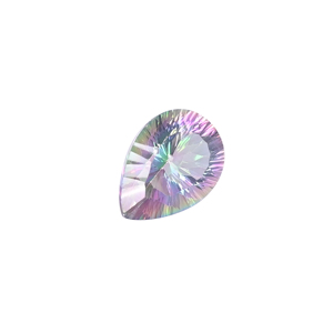 Topacio Místico Natural, Gema Suelta de 10.8 Quilates, Forma de Pera 18x13mm, Facetada con Base Plana para Joyería |   1 Pieza |   Gemas Ishu - Product Image 3