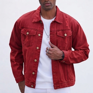 Blouson Bomber Unisexe en Jean Délavé Bleu Clair Effet Usé avec Fermeture Éclair Manches Longues Vêtement d'extérieur Camouflage Printemps Formel - Product Image 4