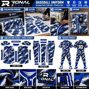 Uniforme de Béisbol Deportivo, Nuevo Diseño, Uniforme de Béisbol 100% Poliéster en Venta, Impresión con Tecnología de Absorción de Humedad - Product Image 5