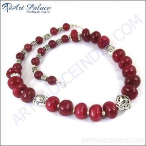 Superb Red <b>Ruby</b> <b>Necklace</b>, German Silver GemStone Jewelry Latest Design <b>Necklace</b> Red <b>Ruby</b> <b>Necklace</b> - Product Image 1