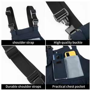2026 Safety Wear Resistant Breathable Construction Work <b>Bib</b> Pants with Multi Pockets <b>Men</b> Workwear Trousers - Product Image 2