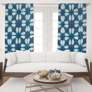 Cortina de Algodón con Estampado Tie Dye de Diseño Moderno Boho para Sala de Estar y Dormitorio, Venta al por Mayor en India - Product Image 1