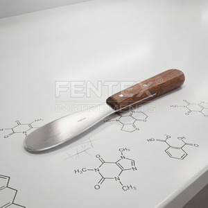 Espátula Farmacéutica de Acero Inoxidable con Mango de Madera y Remaches de Latón – Ideal para Ungüentos y Mezclas de Polvos Químicos en Laboratorio - Product Image 2