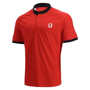 Maillot de rugby rouge à manches courtes pour homme – Tenue de sport d'équipe, uniforme de match, vêtements d'entraînement, équipement athlétique, vêtements de jeu en extérieur, performance - Product Image 1