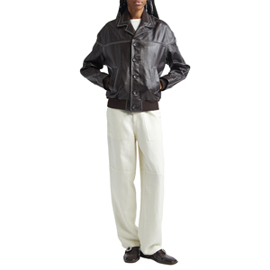Chaqueta con Capucha de Cuero Genuino para Mujer, Estilo Biker, Cierre de Cremallera, Corte Ajustado, Color Negro, Logotipo Personalizado, Precio de Fábrica, Venta al Por Mayor, OEM - Product Image 2