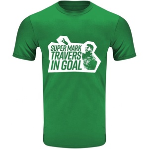 Camiseta de punto estampada de manga corta con cuello redondo para hombre Super Mark Travers in Goal, verde, corte regular, estilo casual, con logo frontal - Product Image 1