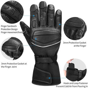 Guantes de Motocicleta de Cuero para Hombre, Estilo Retro, Motocross, Cuero de Alta Calidad para Adultos, Guantes para Moto - Product Image 3
