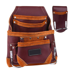 Wholesale Best Selling Made Pakistan Multi-Purpose Heavy-Duty Leather Waist <b>Tool</b> <b>Bag</b> High Quality OEM Customizable Waterproof - Product Image 1
