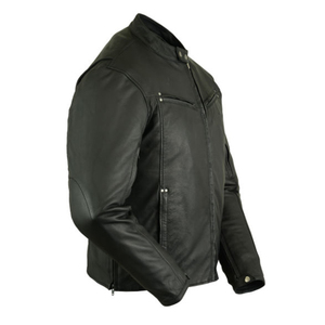 Chaqueta de Cuero Genuino para Hombre, Estilo Motero, Ajustada, para Invierno, Chaqueta de Motociclista, Venta al Por Mayor - Product Image 6