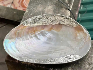 Madre de perla Servingware Natural Shell hecho a mano platos y cuencos para comedor decorativo uso Vietnam - Product Image 4