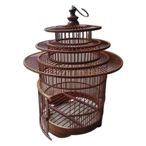 Jaula de bambú ecológica para pájaros, jaula hecha a mano de tamaño pequeño para cría de mascotas, nuevo diseño - Product Image 1