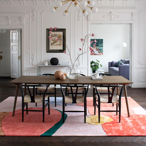 Contemporary Organic Abstract Hand Tufted Wool Silk Area Rug Luxury Modern Designer Carpet Custom Manufacturer Factory - Product Image 4