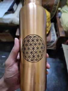 Top Selling Eco-Friendly Classic <b>Design</b> Copper Water Bottle 750ml Capacity Yoga Special Indian Manufactured <b>by</b> Radhe Enterprises - Product Image 6
