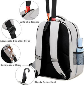 Bolsa de Baloncesto Impermeable de Gran Capacidad, Portátil, de Nailon, Hecha en Pakistán, con Bolsillo para Raqueta de Bádminton y Pádel - Product Image 5