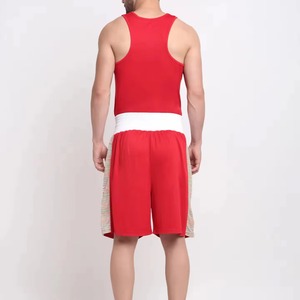 Ensemble uniforme de boxe : short en satin + gilet, logo du club brodé sur mesure, MOQ 50 pièces, fournisseur - Product Image 4