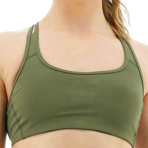 Sujetador Deportivo para Mujer Talla Grande, Sin Costuras, Acolchado, con Logotipo Frontal, Top Deportivo Cómodo y Elástico para Gimnasio, Yoga, Running y Entrenamiento - Product Image 1