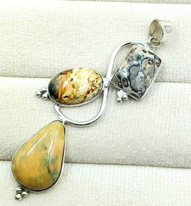 Pendentif en Agate Crazy Lace Naturelle Multi-Pierres, Argent Sterling 925, Fait Main, Pendentif en Pierres Précieuses de Créateur, Vente en Gros - Product Image 6