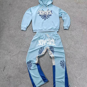 Chándal con cremallera y lavado ácido para uso exterior, tallas grandes, con logo personalizado, para hombre, último estilo, material duradero. - Product Image 2