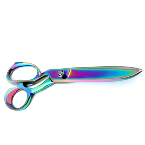 Rainbow Professional 10 Inch Heavy Duty <b>Sewing</b> Fabric <b>Scissors</b> Industrial Sharp Steel Shears with Smooth Edge for Leather - Product Image 1