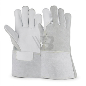 Guantes de Cuero para Soldadura Resistentes al Calor y a los Cortes, Guantes de Trabajo Sueltos de Protección - Product Image 4