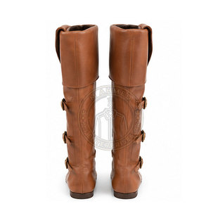 Bottes médiévales classiques modernes, cuir souple, légères, écologiques, haute qualité, design personnalisable, taille flexible - Product Image 2
