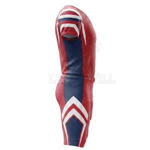 Ensemble de maillots et pantalons de football américain personnalisés pour adultes, impression par transfert thermique, polyester léger, uniforme d'équipe sportive, vêtements de sport - Product Image 4