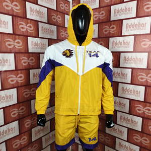 Ensemble de survêtement unisexe décontracté à capuche, couleur unie, beige et noir, léger, sportif, manches longues, short à taille élastique - Product Image 6
