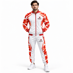 Survêtement sportif pour homme RONAL, imprimé camouflage, séchage rapide, polyester, coupe classique, pour le printemps, avec poches latérales - Product Image 3