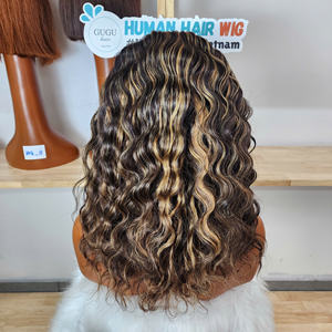 Peluca de Cabello Humano Vietnamita Virgen 12A de Alta Calidad con Ondas Profundas y Color Piano, Sin Pegamento, Encaje Frontal 5x5, Venta al Por Mayor - Product Image 2