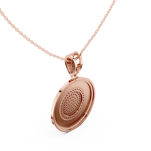 Collier pendentif rond en argent serti de diamants VVS, style classique, à porter tous les jours, charme en diamant naturel couleur G, bijoux unisexe - Product Image 2