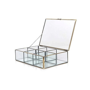 Manufacture Supplier Classic <b>Crystal</b> Silver Jewelry Box Irregular Shape <b>Mirror</b> Base Handmade Durable Customized Color Wedding - Product Image 3