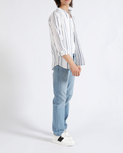 Camisa Casual de Verano de Estilo Moderno, Personalizada, de Doble Botonadura, Satén Vintage, con Dibujos Animados y Logotipo, de Algodón, Manga Larga para Hombre - Product Image 3